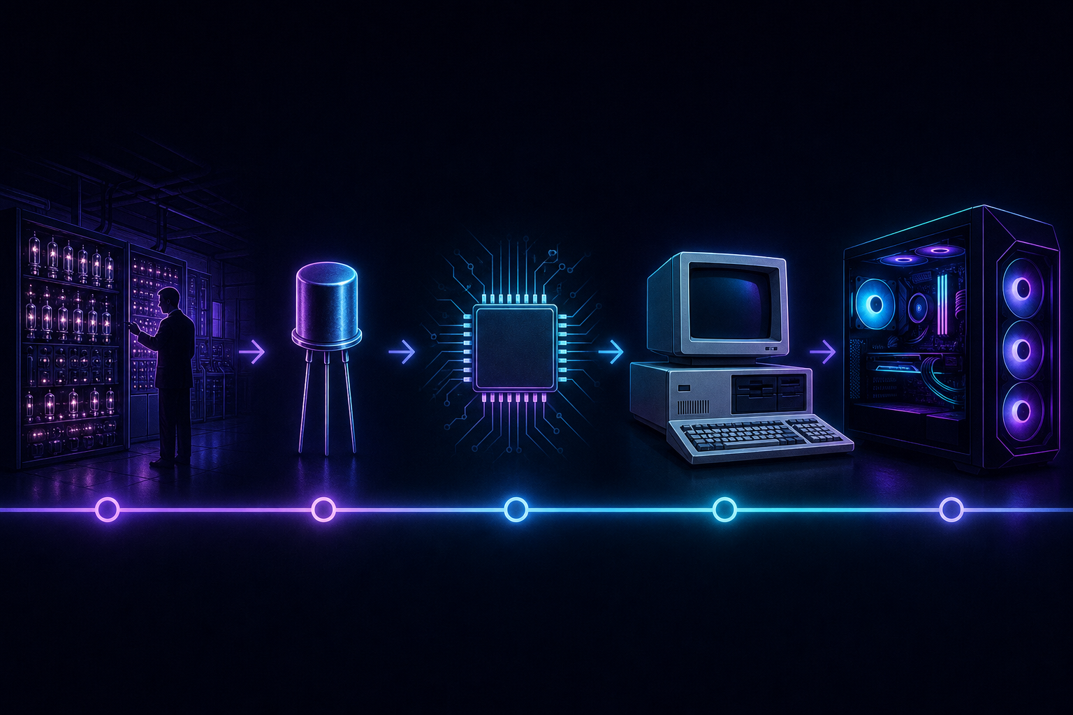 Számítógép-történet idővonala: elektroncső géptől a modern PC-ig